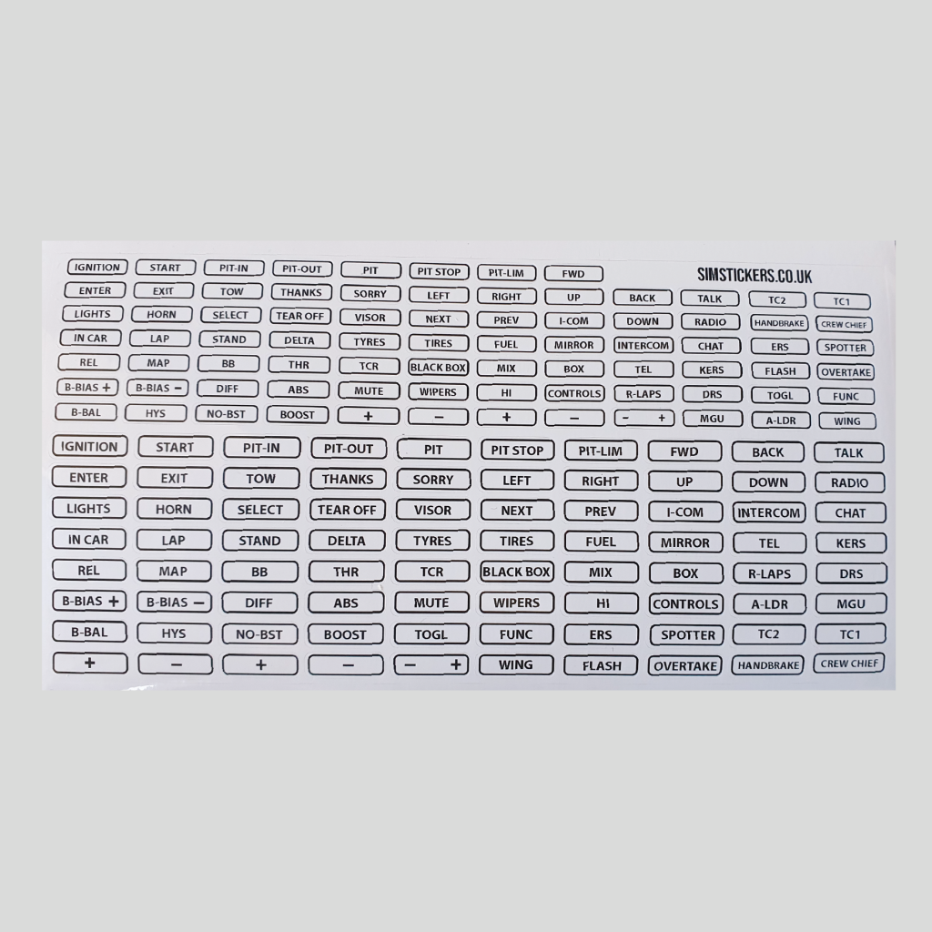 White with Border | SIM STICKERS